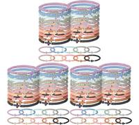 10 pulseras hechas a mano elásticas coloridas con cuentas de arcilla para mujeres y niños, domingo, Navidad, Halloween, no caramelos, reloj de correr para mujer, One Size*3, Plástico, No es una piedra