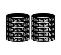 10 pulseras motivacionales de silicona con texto en inglés "To Thine Own Self Be True" para recuperación de adicciones, narcóticos, alcohólicos, anónimos, regalos de sobriedad para mujeres y hombres