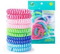 10 pulseras repelentes de mosquitos (pulseras de silicona de color liso con fórmula natural), adecuadas tanto para adultos como para niños, ideal para viajes al aire libre en verano