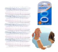 10 pulseras repelentes de mosquitos, sin DEet, impermeables, más de 100 horas de protección, lavables, viajes y uso al aire libre para adultos y niños