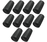 10 puntas de goma para bastón, casquillos de bastón, 11 mm de repuesto para postes de goma, tapas de bastones de senderismo, camping, escalada (negro)
