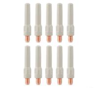 10 puntas de soldadura antiadherentes compatibles con 15AK para modelos de antorcha MIG, mejora la liberación de escoria y mantiene un rendimiento estable