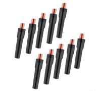 10 puntas de soldadura de cobre de 45 mm con antiadherente para antorcha 15AK que soporta retención reducida de salpicaduras y preparación de juntas más limpia (1.0 mm)