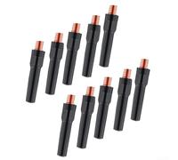 10 puntas de soldadura de cobre de 45 mm con revestimiento negro antiadherente para antorcha 15AK que permite cambios de configuración más rápidos y tiempo de actividad operativo sostenido (1,2 mm)
