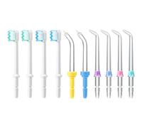 10 Puntos de Reemplazo Compatible con Waterpik Irrigador Dental de Agua WP-100, WP-100W, WP-260 y So on, Incluye Puntas de Chorro Clásicas, Puntas de Pincel y Puntas de Bolsillo
