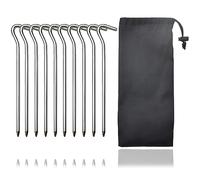 10 pzas 18 cm Piquetas para Tienda de campaña, Piquetas Camping de Metal, de Aleación de Aluminio, Estacas Camping, Accesorios Tienda de Campaña para jardín, Senderismo, al Aire Libre, Camping