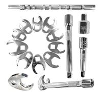 10 Pzs Juego de Llaves Fijas, 3/8 Pulg, Métrica 10-22mm, con Extensiones | Herramientas Taller Mecanico,Llave Inglesa Dinamometrica, 10 Tamaños, 2 Extensiones, Adaptador 1/2, Espacios Estrechos
