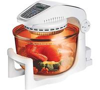 10 Qt Glass Air Fryer Deep Fat Free Frying Healthy Halogen Cooker + Accessories, For French Fries & Chips, White, LJJY-KK