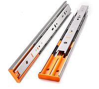 10 & quot; -22 & quot; Guías de acero inoxidable para cajones, riel de cierre suave, cierre silencioso acolchado, rieles deslizantes de tres secciones, herrajes para muebles, tampón 16 pulgadas 40 cm, China