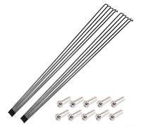 10 radios de bicicleta de acero 14G para uso en procedimientos de cordones de ruedas y entornos de construcción dimensionalmente flexibles de 254 mm a 289 mm (261 mm, 10 piezas)