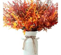 10 Ramos de Hojas Otoño, Ramas de Hojas de Arce Artificiales de Otoño, Paquetes Flores Artificiales Autumn Decoration, para Ramo de Boda, Arreglos Florales, Centros de Mesa, Decoración Otoñal