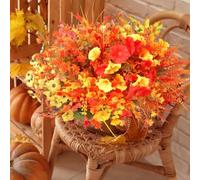 10 Ramos de Hojas Otoño, Ramas de Hojas de Arce Artificiales de Otoño | Paquetes Flores Artificiales Autumn Decoration, para Ramo de Boda, Arreglos Florales, Centros de Mesa, Decoración Otoñal