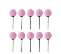 10 rebabas de molienda en forma de bola de cerámica con vástago de 3 mm para herramientas rotativas, accesorios de amoladora, accesorios de tallado de madera, pulido y acabado de metal (16 mm)