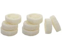 10 rebanadas de lufa natural blanca para hacer jabón, esponja exfoliante corporal para el cuidado de la piel, suministros de jabón de lufa, accesorios de baño
