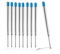 10 recambios de bolígrafo de tinta azul para Parker de 9,9 cm de largo, color azul, compatible con todos los bolígrafos Parker, tamaño mediano de punta de 0,7 (10)