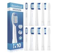 10 recambios demirdental para Oral-B Pulsonic, Medium, Blanco | Cabezales de recambio para una limpieza diaria profunda, testados sin sustancias nocivas & sin BPA, anillos integrados
