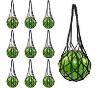 10 redes de sandía para hamaca de melón, cuna de melón para jardín para evitar caídas, bolsa de malla de sandía resistente para cultivar calabaza melón en jardín vertical (negro) LUMEIRA