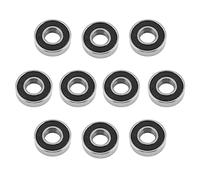 10 rodamientos de bolas, 12 mm x 28 mm x 8 mm, rodamientos de sello con doble blindaje, rodamientos de bolas en miniatura 6001-2RS, que adoptan material de acero para rodamientos de primera calidad