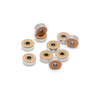 10 rodamientos de bolas cerámicos híbridos de acero inoxidable ABEC-7(SMR106 RS CB)