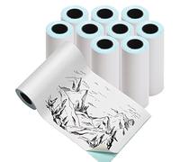 10 rollos autoadhesivos, térmicos, directos, a prueba de aceite, a prueba de fricción, imprimibles para impresora fotográfica portátil de bolsillo móvil
