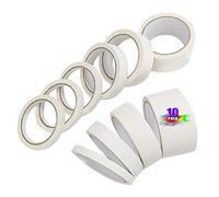 10 Rollos Cinta de Carrocero, Cinta de Pintor Blanca Cinta de Papel para Pintar&Enmascarar, Cinta de Pintar 10/20/30/50mm Cinta Carrocero Pintura Pack para Manualidades/Pintura/Decoración (20m/rollo)