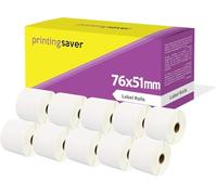 10 rollos compatibles de etiquetas térmicas directas blancas de 76 mm x 51 mm para Zebra GK420d GK420t GC420d GX420t GC420t GX430t GT800 LP2844 TLP 2844 Citizen CL-S521 CL-S621 CL-S621 CL-S66 31 (1