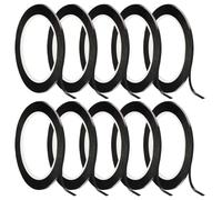 10 Rollos de Cinta Adhesiva para Pizarra Blanca, 66m x 3mm Cinta Autoadhesiva de Cuadrícula Fina, Pizarra Blanca Cintas, para Gráficos, Presentaciones y Obras de Arte, Escuela, Oficina (Negro)