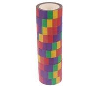 10 Rollos de Cinta washi arcoíris 10 m x 15 MM Adhesiva | Recortable a medida, papel washi con pegamento, para nevera y libros, para niños, estilo bonito y combinado