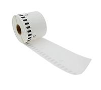 10 Rollos de Etiquetas DK22205 Cinta Continua de Papel Térmico Compatible con Brother, 62mm x 30.48m, para Impresoras de Etiquetas QL-500 550 570 700 710W 720NW 800 810W 820NW