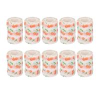 10 rollos de gasa de cinta atlética autoadhesiva, poliéster no tejido, envoltura cohesiva elástica, impermeable, transpirable, para lesiones deportivas, animales, mascotas (7,5 cm)
