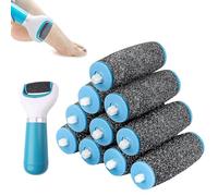 10 rollos de repuesto compatibles con Scholl Velvet Smooth, rollos de repuesto para removedor de callos Scholl, rollos de repuesto para removedor de callos Velvet Smooth.