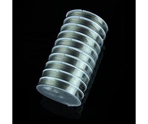 10 rollos/lote accesorios de cortina de cuentas iluminación y cortina alambres de metal perlas cadena alambre de metal bolas colgantes, 1 mm 10 rollos