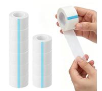 10 Rollos Micropore Tape 2.5cm x 9.1m, Esparadrapo Médico Adhesivo Transpirable Autoadhesivo, Cinta Micropore para Vendajes, Deporte y Extensiones de Pestañas