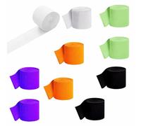 10 Rollos Serpentinas de Papel Crepé Papel Crepé Colores Crepé Artesanía para Decoraciones de Cumpleaños Decoraciones de Fiesta 4.5CMx25M
