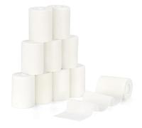 10 Rollos Venda Cohesiva 7.5cm X 4.5m Banda Venda Cinta Bendaje Adhesiva Tape Vendaje Deportivo Vendaje Autoadhesivo Perros Caballo Pet Vet Wrap (Blanco)
