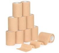 10 Rollos Venda Cohesiva 7.5cm X 4.5m Banda Venda Cinta Bendaje Adhesiva Tape Vendaje Deportivo Vendaje Autoadhesivo Perros Caballo Pet Vet Wrap (Beige)