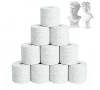 10 Rollos Vendas de Yeso para Manualidades, 5 x 270 cm Venda de Escayola, Secado Rápido, Vendaje para Moldes de Cuerpo, Cara y Panza, Ideal para Modelado y Arte Creativo