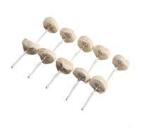 10 ruedas de pulido de tela de algodón, accesorios de herramienta giratoria para joyería, metal, 23 mm de diámetro, 2,35 mm, almohadilla de molienda fina (blanco roto)