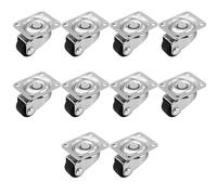 10 ruedas giratorias pequeñas de 12 mm, juego de 360 grados, con rodamiento de bolas para muebles y utensilios de cocina, silencioso