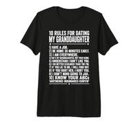 10 Rules For Dating My Granddaughter Funny Grandpa Camiseta Premium