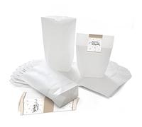 '10 sac cadeau avec fond (14 x 22 x 5,6 cm) blanches en papier kraft et 10 planches d'autocollants magnifiques Noël pour liebenvollen emballer cadeaux ; Qualité 1 A.