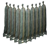 10 Sacos de arena contra inundaciones - Saco para las puertas de los sótanos - Bolsas con asa (25 x 100 cm)