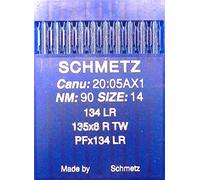 SCHMETZ 10 134 LR - Agujas de piel para máquina de coser (industria), grosor 90