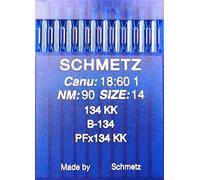 10 Schmetz (redondo) de pistón coser agujas Sistema 134 KK (de la Industria) Nm 90 Size 14
