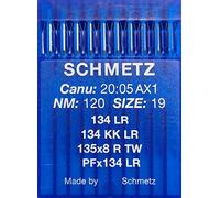10 Schmetz (redondo) de pistón piel coser agujas Sistema 134 KK LR (de la Industria) Nm 120 Size 19