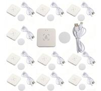 10 sensores inteligentes de presencia humana, detección de movimiento de 10 m con tecnología mmwave, para Zigbee 3.0, sensor de luz 0 - 3000 lux, compatible con aplicaciones Studvin