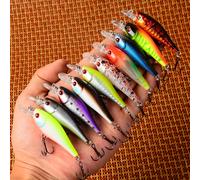 10 señuelos de pesca Minnow, artificial duro, ojos 3D, , para pescador, crankbaits para pescar y carpa, de pesca
