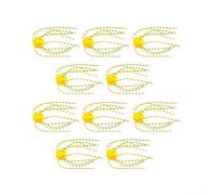 10 señuelos flotantes de pesca de erizos de mar con bigotes, cebo suave que brilla en la oscuridad para lubina, cebos de dados TPE de 14 mm/18 mm para pesca nocturna en lagos, ríos, estanques, rojo