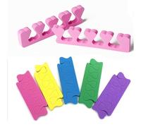 10 separadores de espuma suave para dedos de los pies, piezas de dedos de las manos y de los pies separador de corazon de durazno, almohadillas de separación de uñas y uñas de los pies