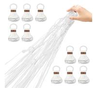 10 serpentinas blancas para fiestas, hechas a mano, para cumpleaños, bodas, Navidad, carnaval y graduaciones | sin desorden